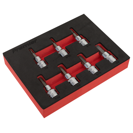 Hex Socket Bit Set 7pc 3/8"Sq Drive - Imperial