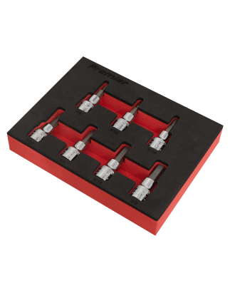 Jeu d'embouts à douille hexagonale, 7 pièces, entraînement carré 3/8" - Impérial