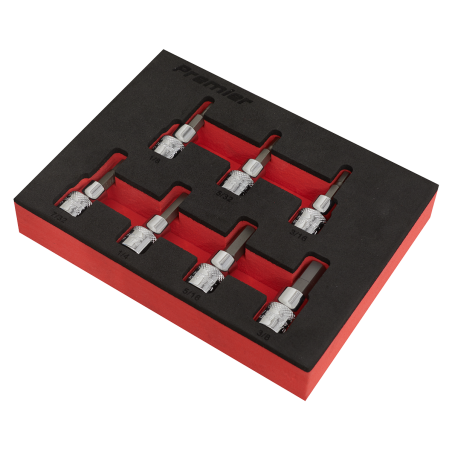 Jeu d'embouts à douille hexagonale, 7 pièces, entraînement carré 3/8" - Impérial