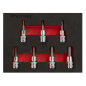 Hex Socket Bit Set 7pc 3/8"Sq Drive - Imperial