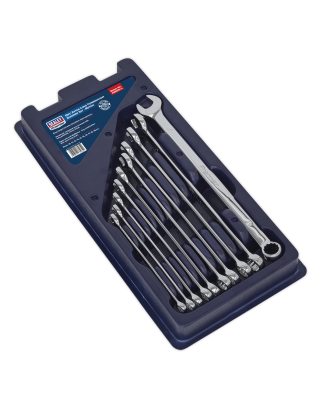 Combination Spanner Set 10pc Extra-Long Metric