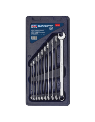 Combination Spanner Set 10pc Extra-Long Metric