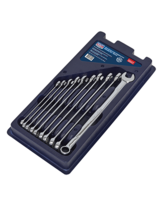 Combination Spanner Set 10pc Extra-Long Metric