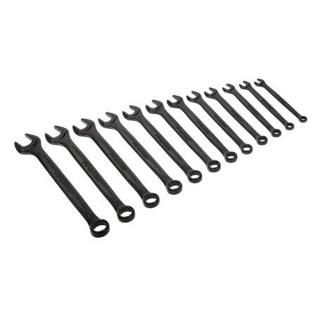 Combination Spanner Set 12pc Metric - Premier Black