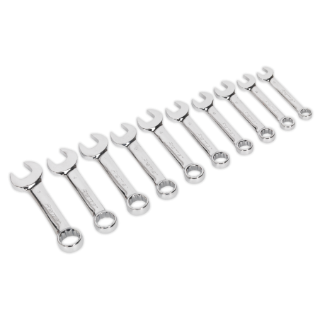 Combination Spanner Set 10pc Stubby Metric