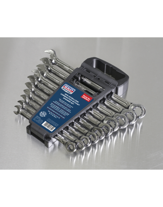 Combination Ratchet Spanner Set 10pc Extra-Long Metric