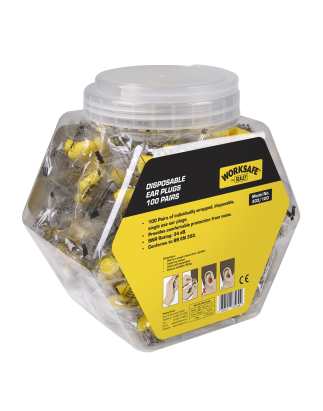 Worksafe® Disposable Ear Plugs - 100 Pairs