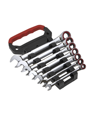 Ratchet Combination Spanner Set 7pc Metric Premier Platinum