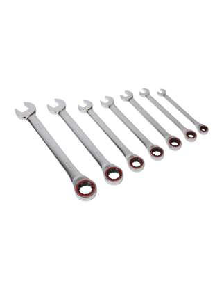 Ratchet Combination Spanner Set 7pc Metric Premier Platinum