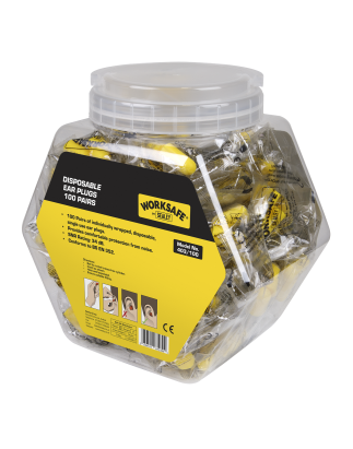 Worksafe® Disposable Ear Plugs - 100 Pairs