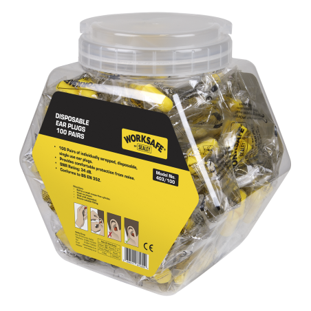 Worksafe® Disposable Ear Plugs - 100 Pairs