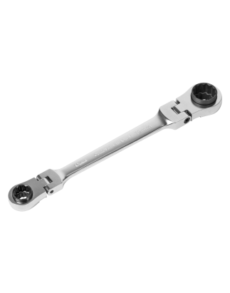 Ratchet Ring Spanner 4-in-1 Flexi-Head Reversible Metric Premier Platinum