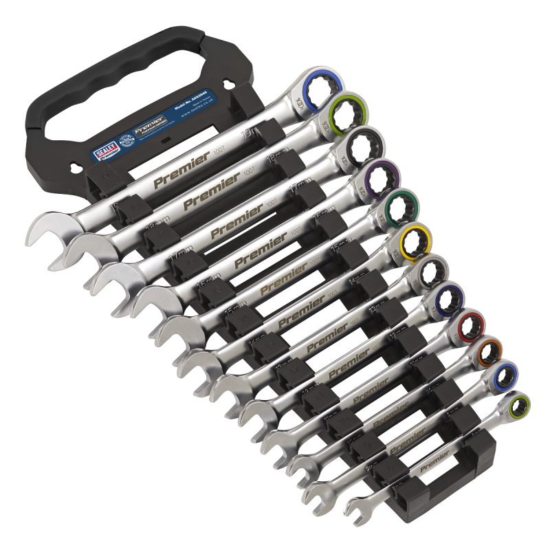 Combination Ratchet Spanner Set 12pc Metric - Premier Platinum