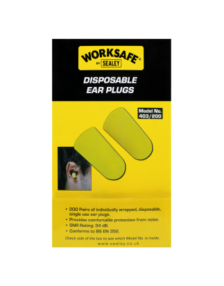 Worksafe® Disposable Ear Plugs - 200 Pairs