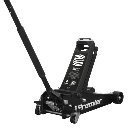 Premier Low Profile Trolley Jack with Rocket Lift 4 Tonne - Black