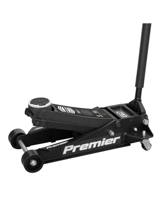 Premier Low Profile Trolley Jack with Rocket Lift 4 Tonne - Black