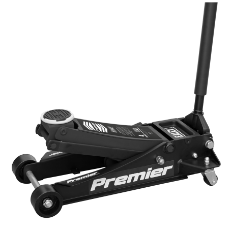 Premier Low Profile Trolley Jack with Rocket Lift 4 Tonne - Black