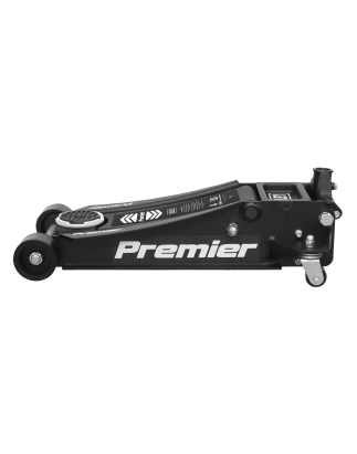 Premier Low Profile Trolley Jack with Rocket Lift 4 Tonne - Black