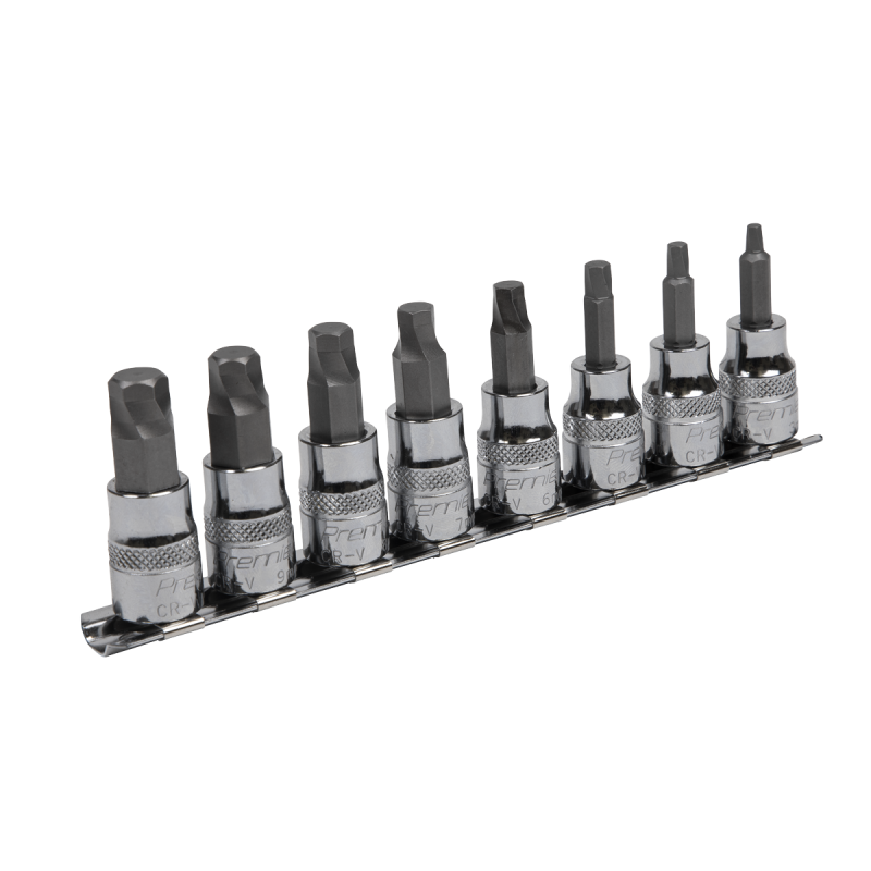 Hex Socket Bit Set Lock-On™ 8pc 3/8"Sq Drive Metric