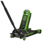 Premier Low Profile Trolley Jack with Rocket Lift 4 Tonne - Green