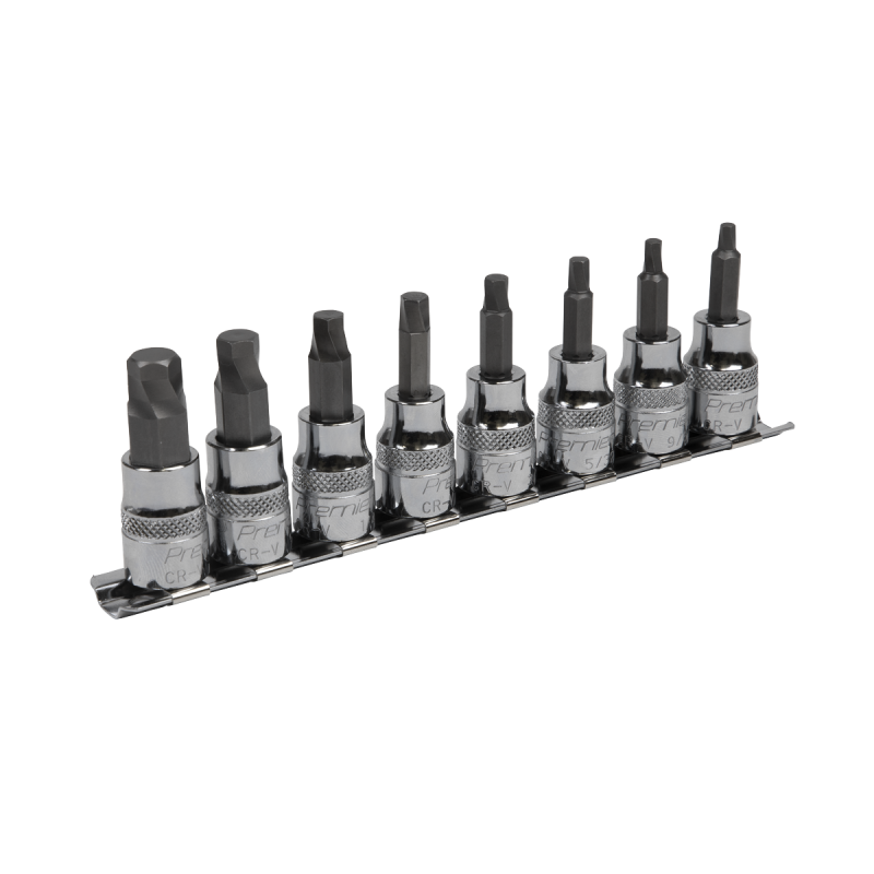 Hex Socket Bit Set Lock-On™ 8pc 3/8"Sq Drive - Imperial