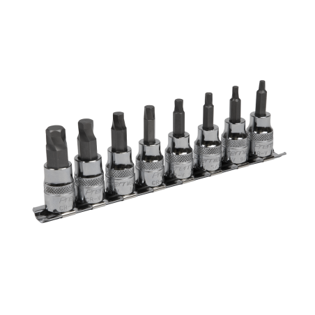 Hex Socket Bit Set Lock-On™ 8pc 3/8"Sq Drive - Imperial