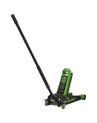 Premier Low Profile Trolley Jack with Rocket Lift 4 Tonne - Green