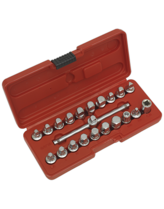 Oil Drain Plug Key Set 21pc 3/8"Sq Drive