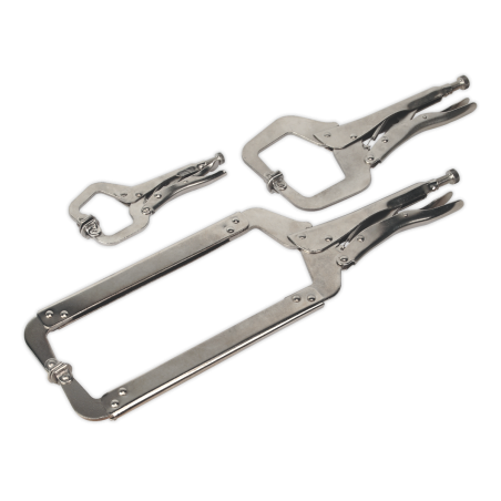 Locking C-Clamp Set 3pc