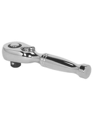 Stubby Ratchet Wrench 3/8"Sq Drive Pear-Head Flip Reverse