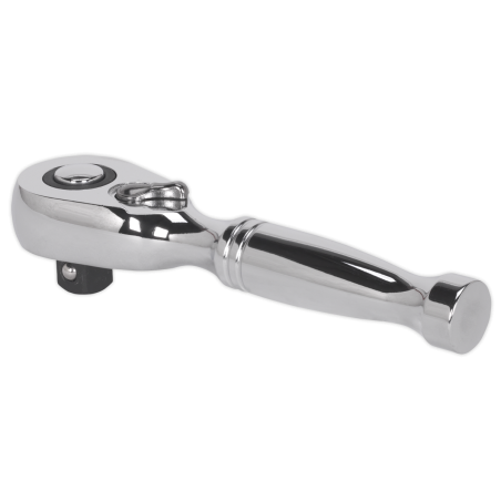 Stubby Ratchet Wrench 3/8"Sq Drive Pear-Head Flip Reverse