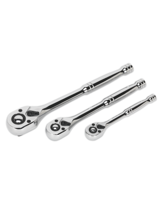 Ratchet Wrench Set 3pc Pear-Head Flip Reverse