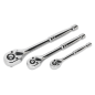 Ratchet Wrench Set 3pc Pear-Head Flip Reverse