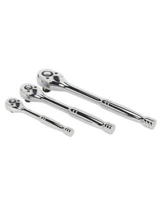 Ratchet Wrench Set 3pc Pear-Head Flip Reverse