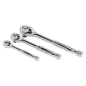 Ratchet Wrench Set 3pc Pear-Head Flip Reverse