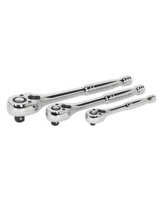 Ratchet Wrench Set 3pc Pear-Head Flip Reverse