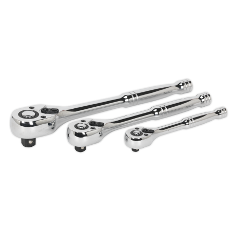 Ratchet Wrench Set 3pc Pear-Head Flip Reverse