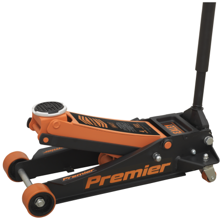 Premier Low Profile Trolley Jack with Rocket Lift 4 Tonne - Orange