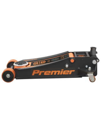 Premier Low Profile Trolley Jack with Rocket Lift 4 Tonne - Orange