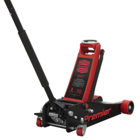 Premier Low Profile Trolley Jack with Rocket Lift 4 Tonne - Red