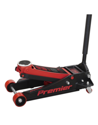 Premier Low Profile Trolley Jack with Rocket Lift 4 Tonne - Red