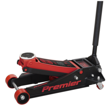 Premier Low Profile Trolley Jack with Rocket Lift 4 Tonne - Red