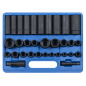 Impact Socket Set 32pc Standard/Deep 3/8" & 1/2"Sq Drive Metric/Imperial