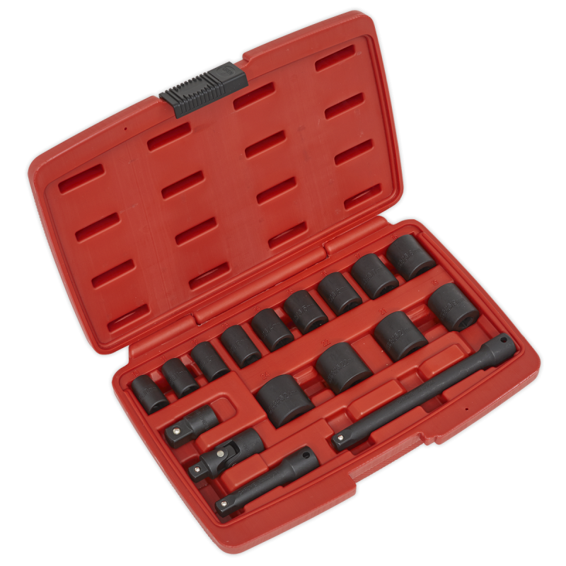 Impact Socket Set 17pc 3/8"Sq Drive Metric