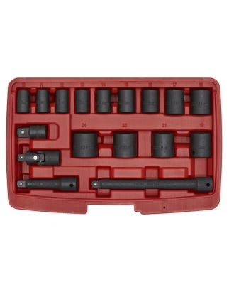 Impact Socket Set 17pc 3/8"Sq Drive Metric