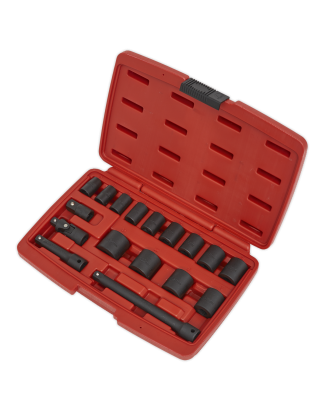 Impact Socket Set 17pc 3/8"Sq Drive Metric