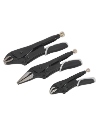 Locking Pliers Set 3pc Quick Release - Premier Black