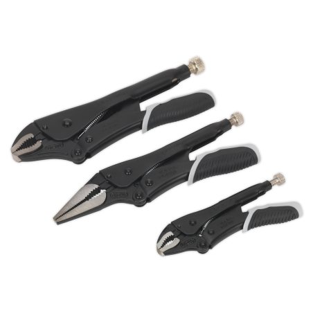 Locking Pliers Set 3pc Quick Release - Premier Black