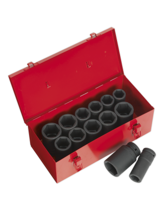 Impact Socket Set 13pc Deep 3/4"Sq Drive Metric/Imperial