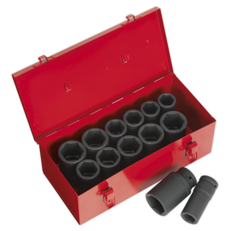 Impact Socket Set 13pc Deep 3/4"Sq Drive Metric/Imperial